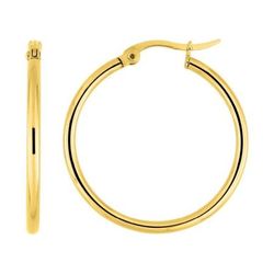 Pendientes Acero Dorado Argyor MRM Mujer (AC)435220 Aro Liso En Brillo