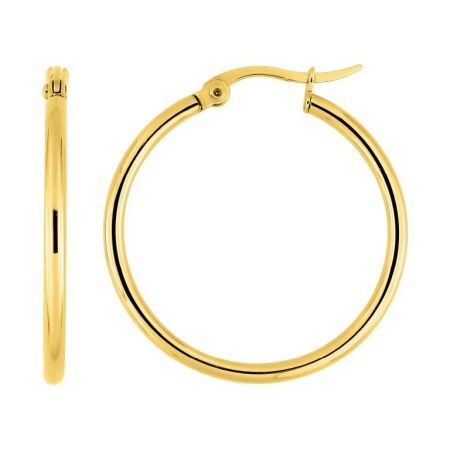 Pendientes Acero Dorado Argyor MRM Mujer (AC)435220 Aro Liso En Brillo