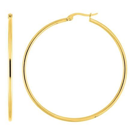 Pendientes Acero Dorado Argyor MRM Mujer (AC)435227 Aro Liso En Brillo