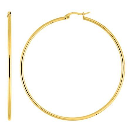Pendientes Acero Dorado Argyor MRM Mujer (AC)435229 Aro Liso En Brillo
