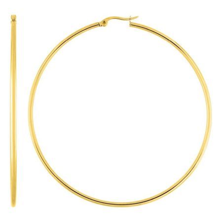 Pendientes Acero Dorado Argyor MRM Mujer (AC)435231 Aro Liso En Brillo