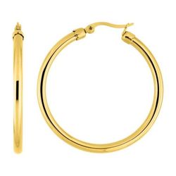 Pendientes Acero Dorado Argyor MRM Mujer (AC)435249 Aro Liso En Brillo