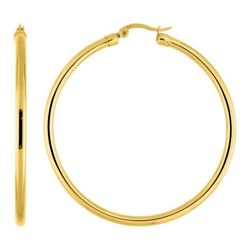 Pendientes Acero Dorado Argyor MRM Mujer (AC)435257 Aro Liso En Brillo