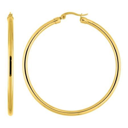 Pendientes Acero Dorado Argyor MRM Mujer (AC)435257 Aro Liso En Brillo