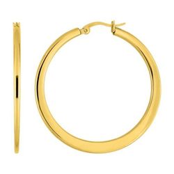 Pendientes Acero Dorado Argyor MRM Mujer (AC)435281 Aro Liso En Brillo