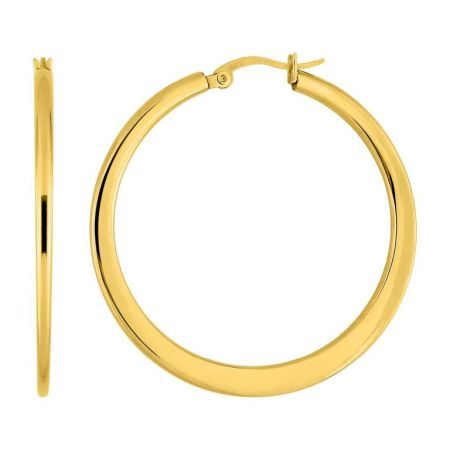 Pendientes Acero Dorado Argyor MRM Mujer (AC)435281 Aro Liso En Brillo