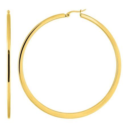 Pendientes Acero Dorado Argyor MRM Mujer (AC)435289 Aro Liso En Brillo