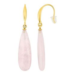 Pendientes Acero Dorado Argyor MRM Mujer (AC)435713 Colgante Piedra Cuarzo Rosa