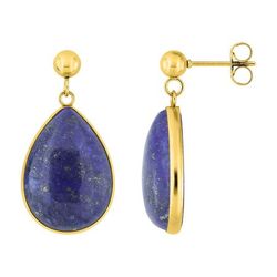 Pendientes Acero Dorado Argyor MRM Mujer (AC)435716 Colgante Piedra Lapis Lazuli