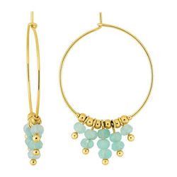 Pendientes Acero Dorado Argyor MRM Mujer (AC)435726 Aro Piedras Amazonita