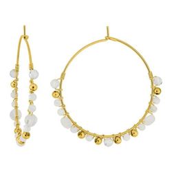 Pendientes Acero Dorado Argyor MRM Mujer (AC)435730 Aro Piedras Piedra Luna