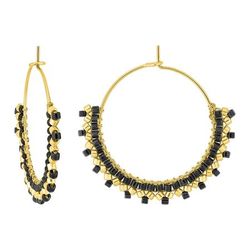 Pendientes Acero Dorado Argyor MRM Mujer (AC)435743 Aro Negro