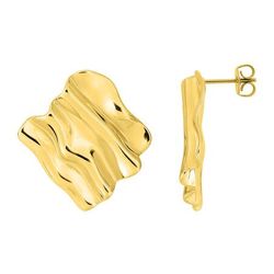 Pendientes Acero Dorado Argyor MRM Mujer (AC)435764 Relieve En Brillo