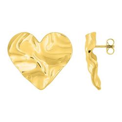 Pendientes Acero Dorado Argyor MRM Mujer (AC)435772 Corazón Relieve En Brillo