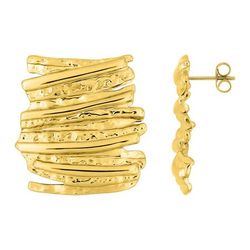 Pendientes Acero Dorado Argyor MRM Mujer (AC)435779 Relieve En Brillo