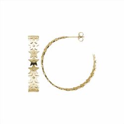Pendientes Acero Dorado E15220 Estrellas