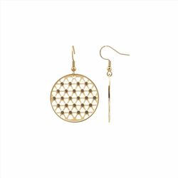 Pendientes Acero Dorado E16424 Circulo Calado