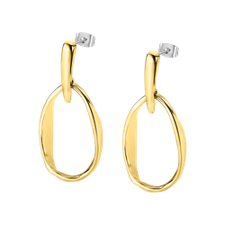 Pendientes Acero Dorado Lotus Style Mujer LS2565-4/2 Colgante Ovalado