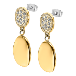 Pendientes Acero Dorado Lotus Style Mujer LS2567-4/2 Circonitas Colgante Liso