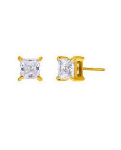 Pendientes Acero Dorado Marea Hombre C00101/50 Circonitas