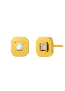 Pendientes Acero Dorado Marea Hombre C00101/53 Circonitas