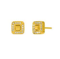 Pendientes Acero Dorado Marea Hombre C00101/56 Circonitas