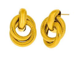 Pendientes Acero Dorado Marea Mujer C03101/AN Colgante Círculos Lisos