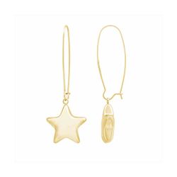 Pendientes Acero Dorado Mujer E26153GP Colgante Estrella En Brillo