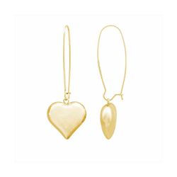 Pendientes Acero Dorado Mujer E26154GP Colgante Corazón En Brillo