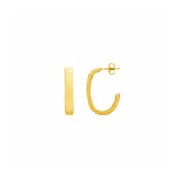 Pendientes Acero Dorado Mujer E27219GP Medio Aro En Brillo