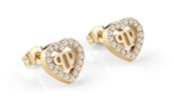 Pendientes Acero Dorado Philipp Plein Mujer PJZEA02EU Rocked Hearts Corazón Circonitas