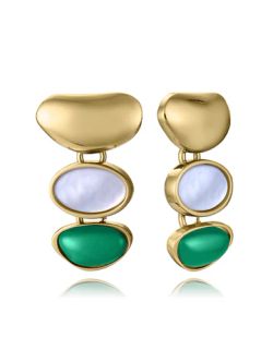 Pendientes Acero Dorado Viceroy 3cm 14348E01019 Colgante Madre Perla