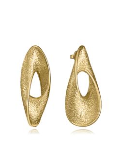 Pendientes Acero Dorado Viceroy Mujer 14369E01012 Enroscado Textura En Brillo