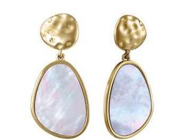 Pendientes Acero Dorado Viceroy Mujer 14441E01012 Colgante Piedra Madre Perla