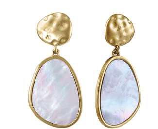 Pendientes Acero Dorado Viceroy Mujer 14441E01012 Colgante Piedra Madre Perla
