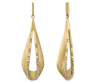 Pendientes Acero Dorado Viceroy Mujer 15232E01012 Colgante Gota Calada C. Circonitas