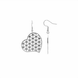 Pendientes Acero E16426 Corazón Calado