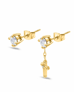 Pendientes Acero Ip Dorado Police PEAGE0036503 Circonitas