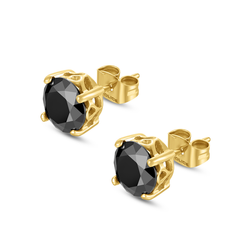 Pendientes Acero Ip Dorado Police PEAGE0038702 Circonitas Negras