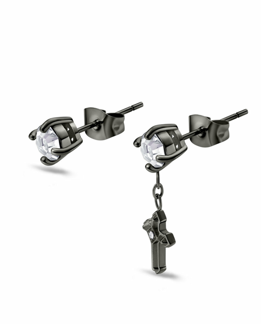 Pendientes Acero Ip Negro Police PEAGE0036502 Circonitas
