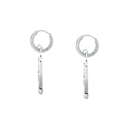 Pendientes Acero Karl Lagerfeld Mujer KLAYC46 Aro C. Colgante Logo Karl Circonitas
