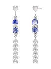Pendientes Acero Marea C02101/AL Corazón Sodalita