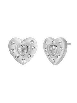 Pendientes Acero Marea C02101/AO Corazón Circonitas