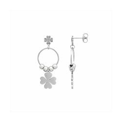 Pendientes Acero Mujer E26143 Colgante Trébol
