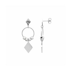 Pendientes Acero Mujer E26144 Colgante Rombo