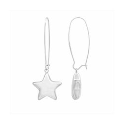 Pendientes Acero Mujer E26153 Colgante Estrella En Brillo