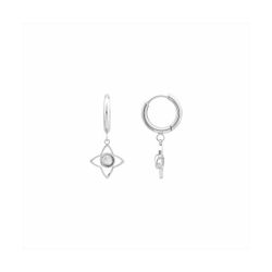 Pendientes Acero Mujer E26158 Aro C. Colgante Estrella