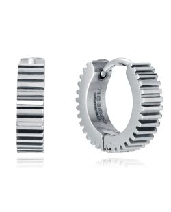 Pendientes Acero Viceroy Hombre 1,5cm 14305E01000 Aro Mecanizado