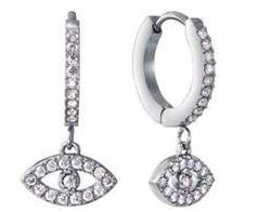 Pendientes Acero Viceroy Mujer 15257E01000 Aro Colgante Ojo C. Circonitas