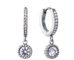 Pendientes Acero Viceroy Mujer 15261E01000 Aro C. Colgante Circonitas